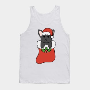 Christmas Black Chihuahua Stocking Tank Top